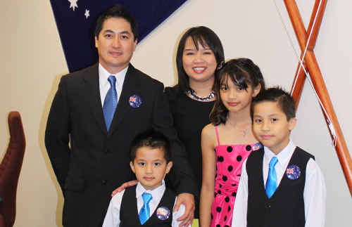 AUSTRALIA’S HOME: The David family are proud to be called Australians and now make Emerald home. rp-111110-2065 AUSTRALIA’S HOME: The David family are proud to be called Australians and now make Emerald home. rp-111110-2065
